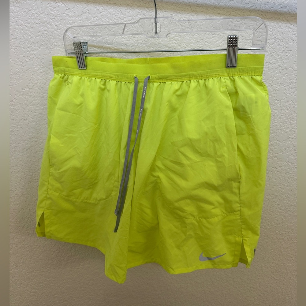 Nike Neon Yellow Running Shorts